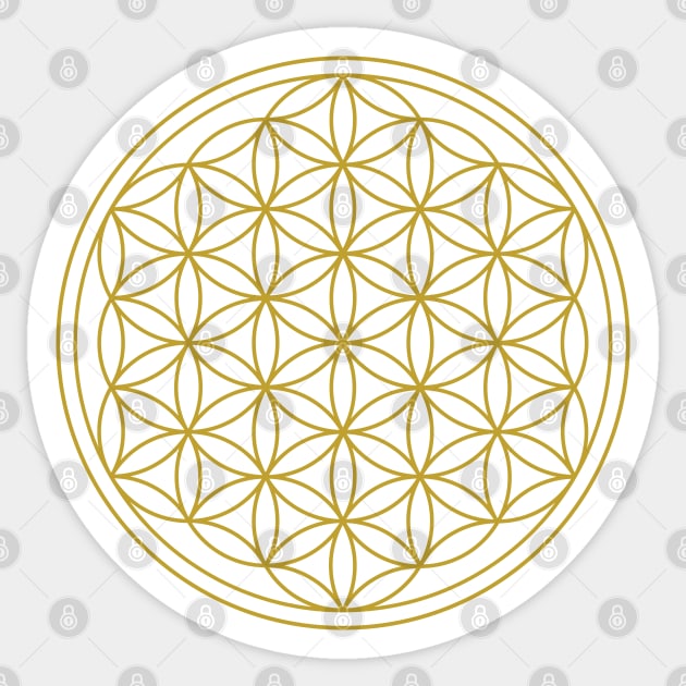 Flower of Life Gold Sticker by NataliePaskell